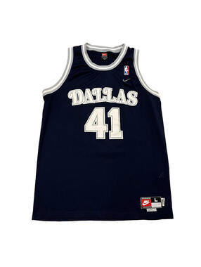 Vintage Dirk Nowitzki Dallas Mavericks #41 NBA Stitched Jersey Team Nike Large